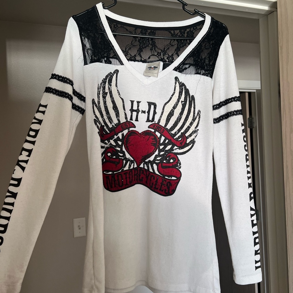 Harley Davidson (Authentic) Long Sleeve Graphic with Mesh Accents